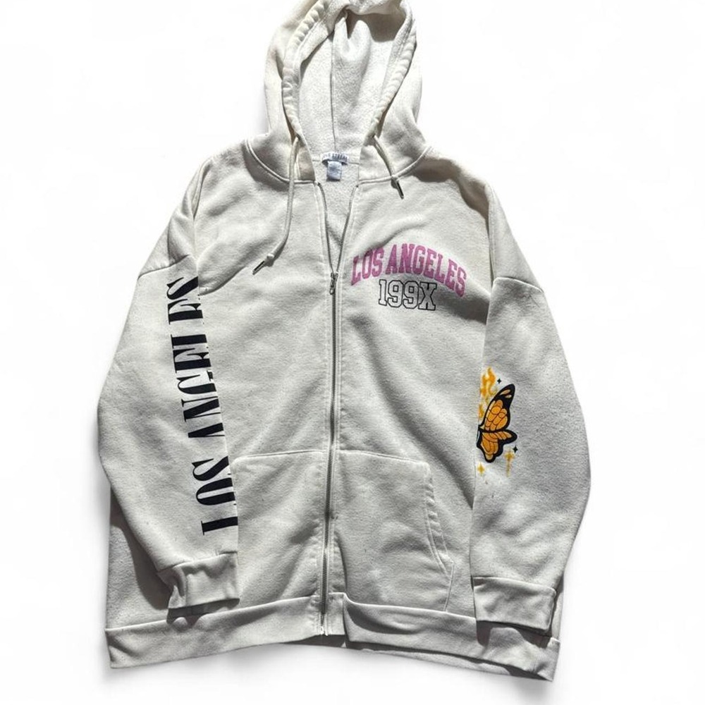 Los Angeles Y2K Graphic Zip-Up Hoodie - Picture 2 of 4